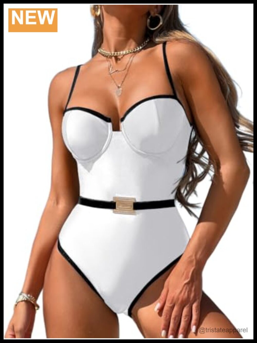One Piece Swimsuit High Cut Cheeky Underwire Padded Backless Bathing Suit